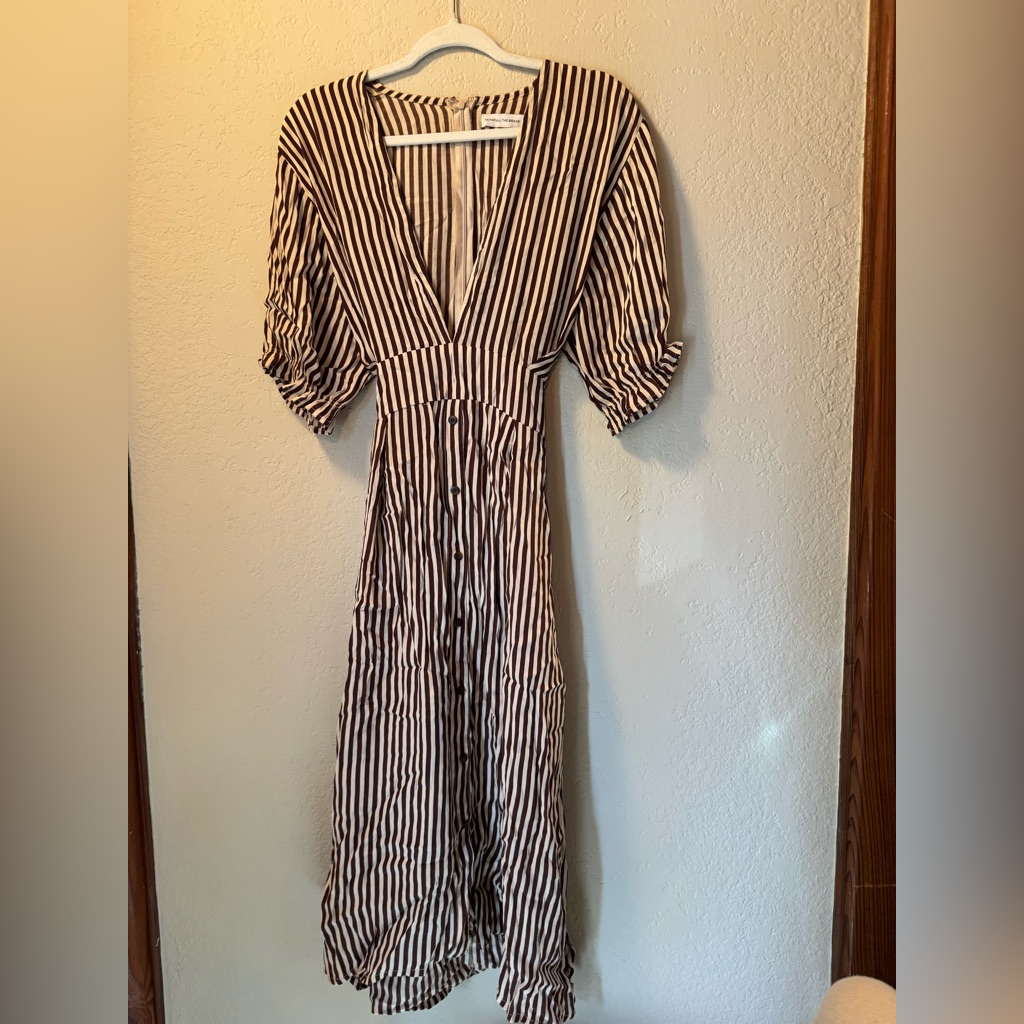 Faithfull The Brand Farah Dress Brighton Stripe Aus 14 / Us 10 (Xl)
